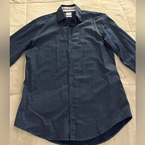 Zara | Man Navy White Star Slim-Fit Shirt